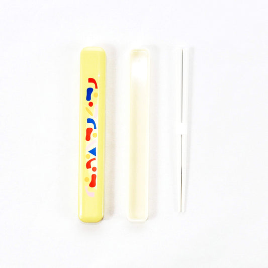 TAKENAKA POKETO x Limited Model, Pool color, Perfect for Lunch Bento Time, Made in Japan ((POKETO Chopsticks and case (Ivory))