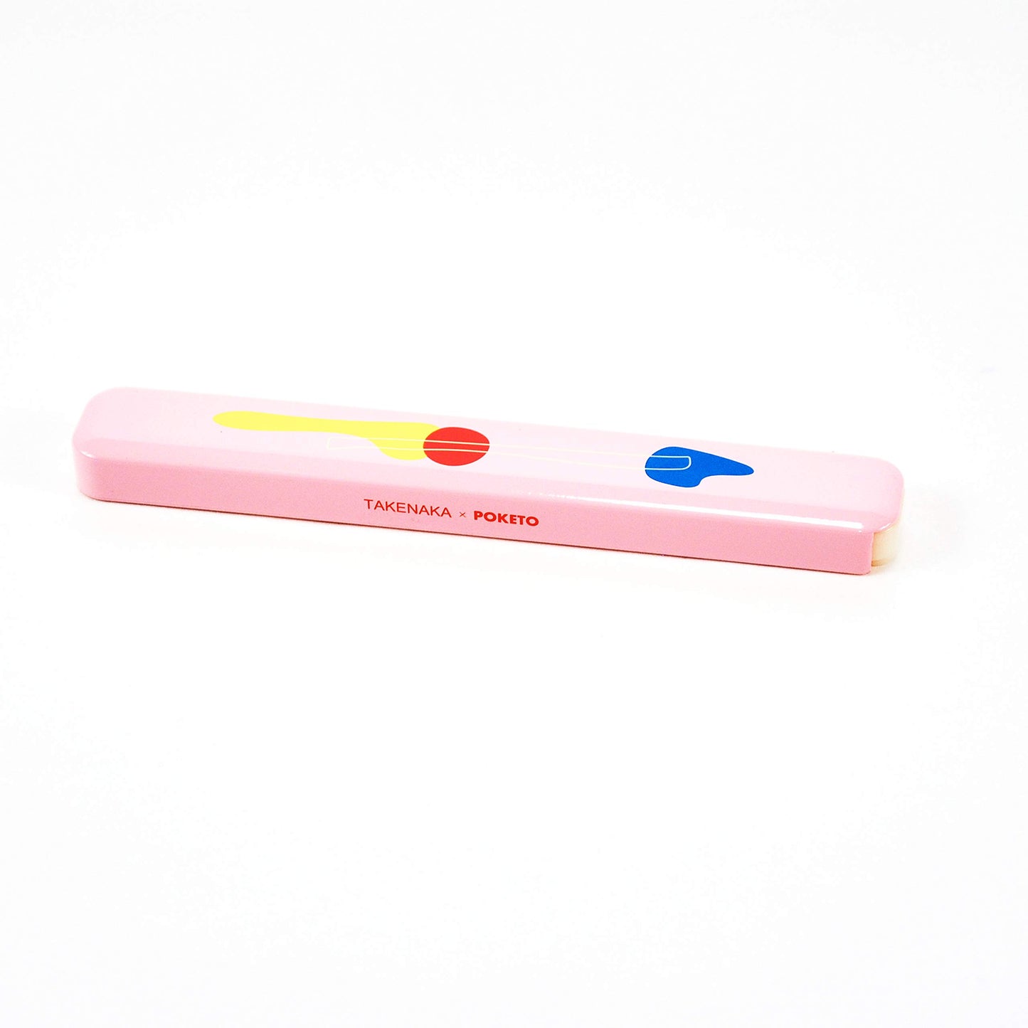 TAKENAKA POKETO x Limited Model, Pool color, Perfect for Lunch Bento Time, Made in Japan ((POKETO Chopsticks and case (Ivory))