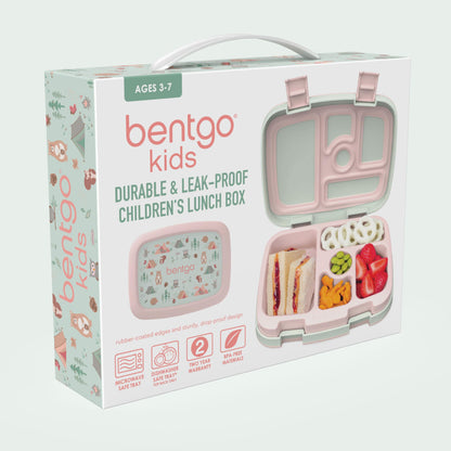 Bentgo Kids Prints Leak-Proof, 5-Compartment Bento-Style Kids Lunch Box - Ideal Portion Sizes for Ages 3-7, Durable, Drop-Proof, Dishwasher Safe, & Made with BPA-Free Materials (Puppy Love)