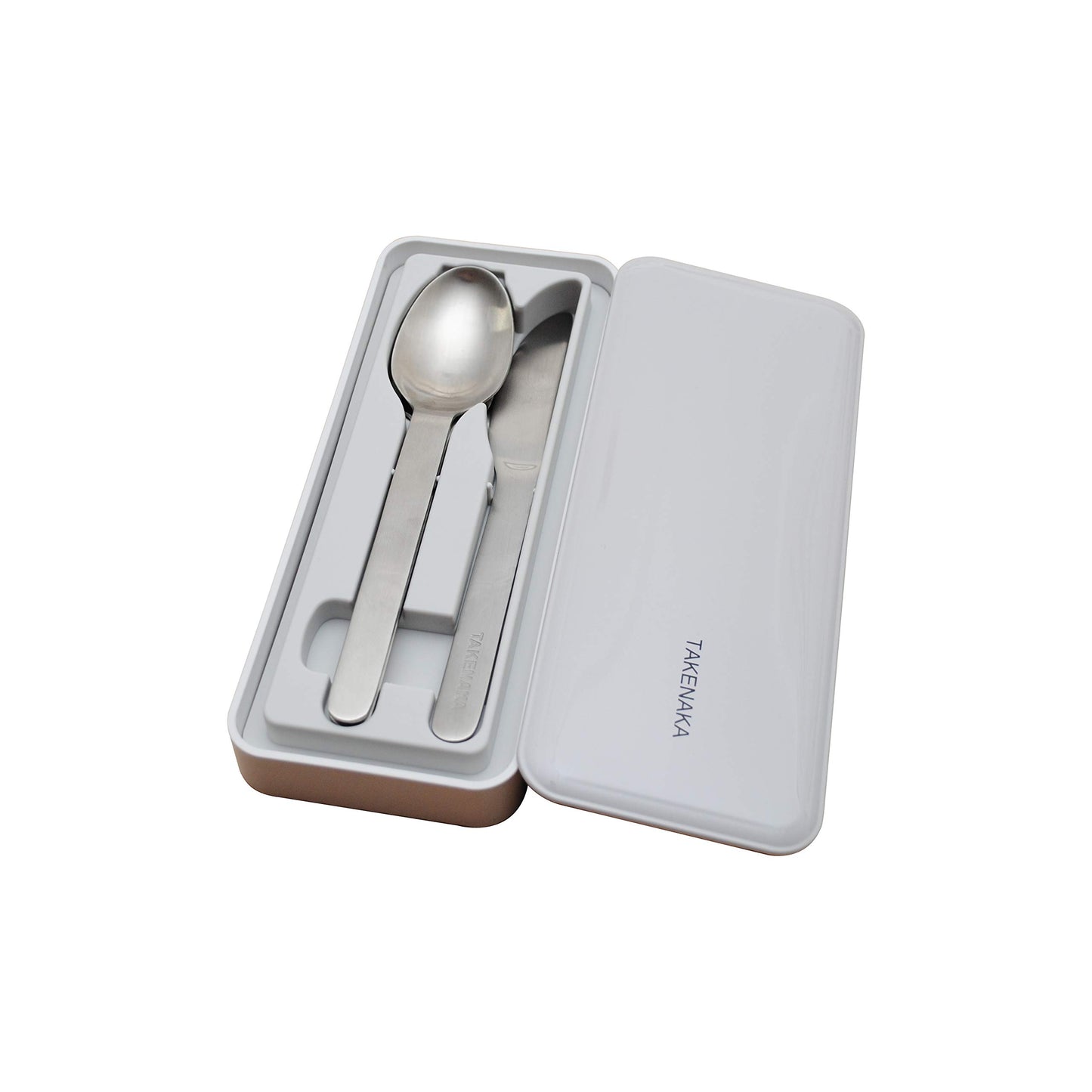 TAKENAKA CUTLERY CASE A set of Fork, Knife, and Spoon, Eco-Friendly Lunch Accessory, Made in Japan, Bento Box (Lemon Zest)