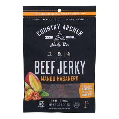 Country Archer - Jerky Beef Mango Habanero - Caja de 12-2.5 Oz