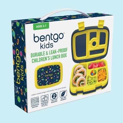 Bentgo Kids Prints Leak-Proof, 5-Compartment Bento-Style Kids Lunch Box - Ideal Portion Sizes for Ages 3-7, Durable, Drop-Proof, Dishwasher Safe, & Made with BPA-Free Materials (Puppy Love)