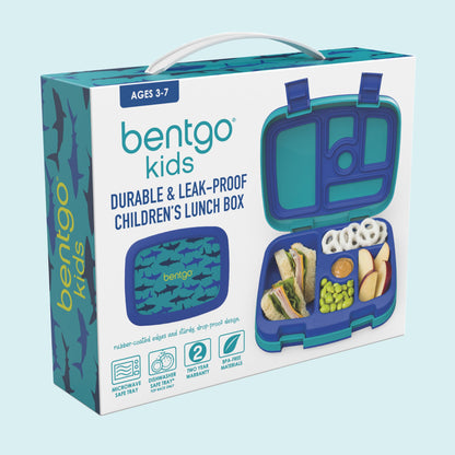 Bentgo Kids Prints Leak-Proof, 5-Compartment Bento-Style Kids Lunch Box - Ideal Portion Sizes for Ages 3-7, Durable, Drop-Proof, Dishwasher Safe, & Made with BPA-Free Materials (Puppy Love)