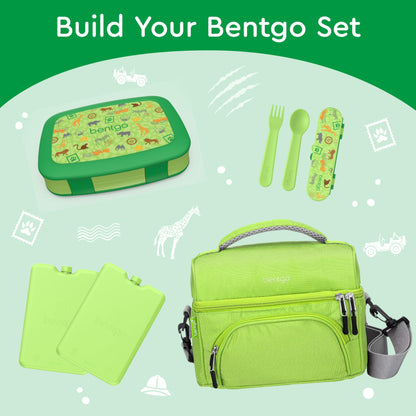 Bentgo Kids Prints Leak-Proof, 5-Compartment Bento-Style Kids Lunch Box - Ideal Portion Sizes for Ages 3-7, Durable, Drop-Proof, Dishwasher Safe, & Made with BPA-Free Materials (Puppy Love)