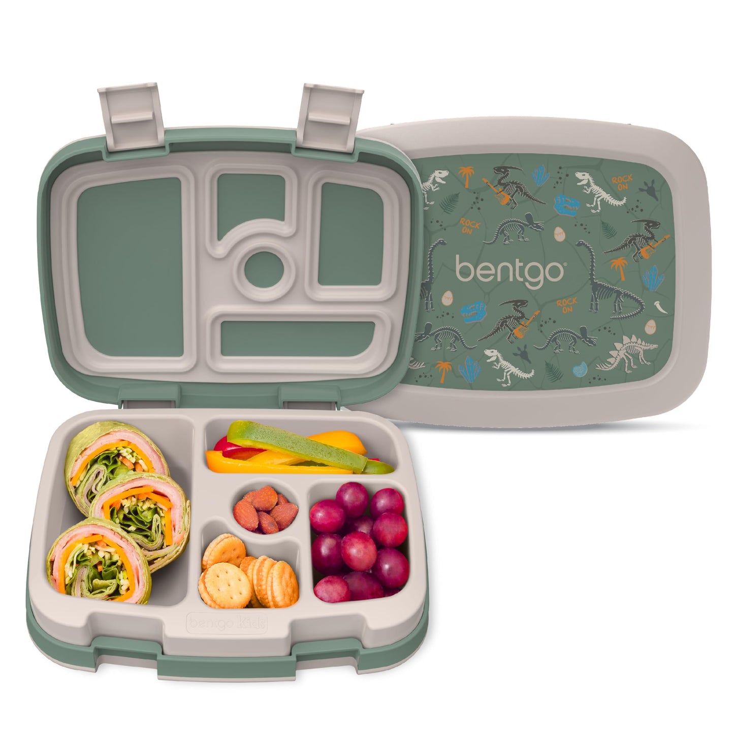 Bentgo Kids Prints Leak-Proof, 5-Compartment Bento-Style Kids Lunch Box - Ideal Portion Sizes for Ages 3-7, Durable, Drop-Proof, Dishwasher Safe, & Made with BPA-Free Materials (Puppy Love)