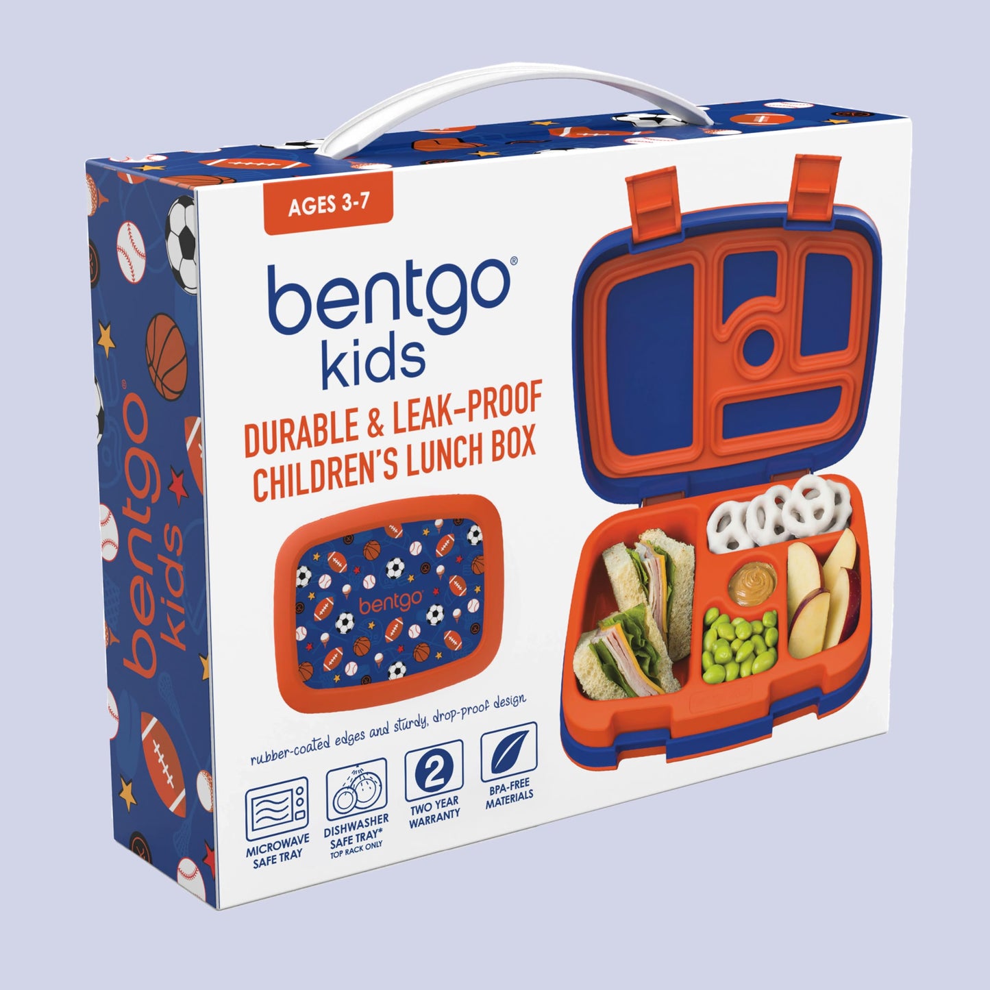 Bentgo Kids Prints Leak-Proof, 5-Compartment Bento-Style Kids Lunch Box - Ideal Portion Sizes for Ages 3-7, Durable, Drop-Proof, Dishwasher Safe, & Made with BPA-Free Materials (Puppy Love)