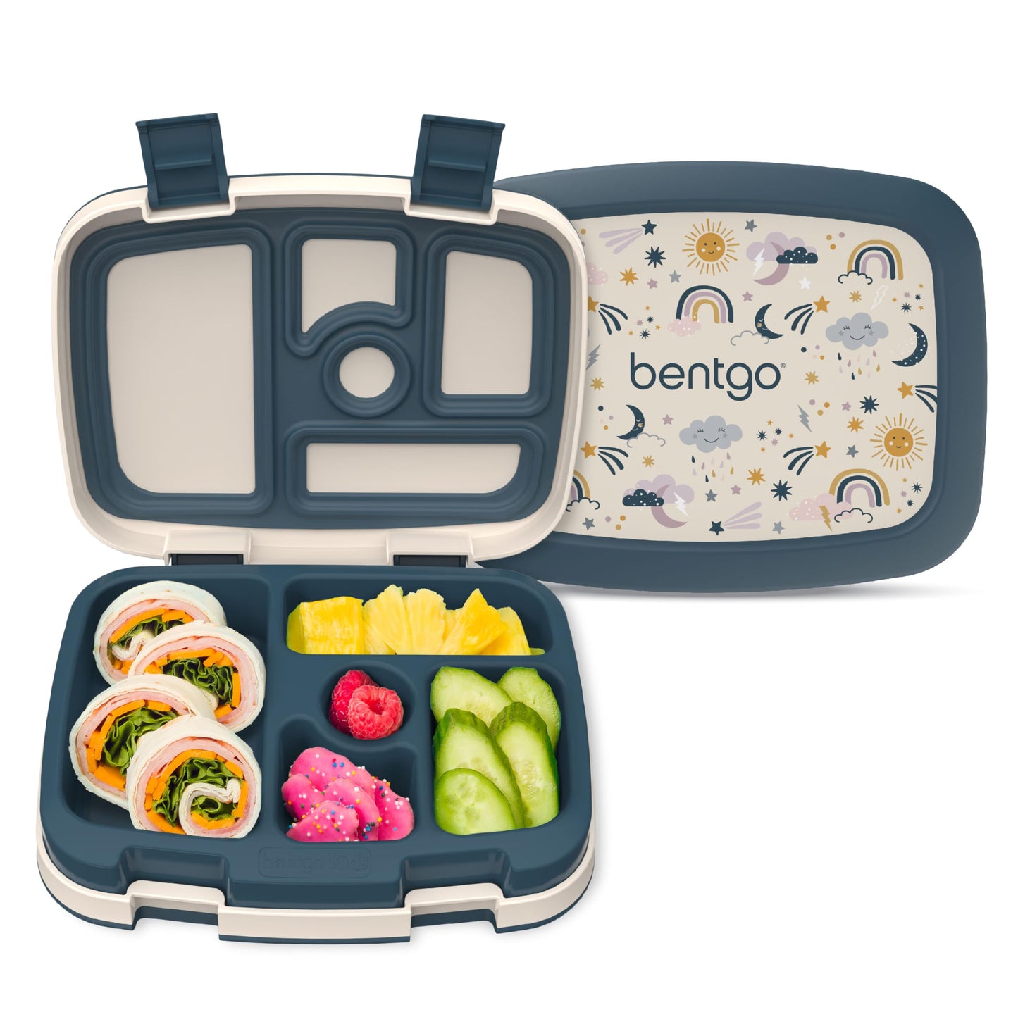 Bentgo Kids Prints Leak-Proof, 5-Compartment Bento-Style Kids Lunch Box - Ideal Portion Sizes for Ages 3-7, Durable, Drop-Proof, Dishwasher Safe, & Made with BPA-Free Materials (Puppy Love)