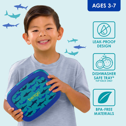 Bentgo Kids Prints Leak-Proof, 5-Compartment Bento-Style Kids Lunch Box - Ideal Portion Sizes for Ages 3-7, Durable, Drop-Proof, Dishwasher Safe, & Made with BPA-Free Materials (Puppy Love)