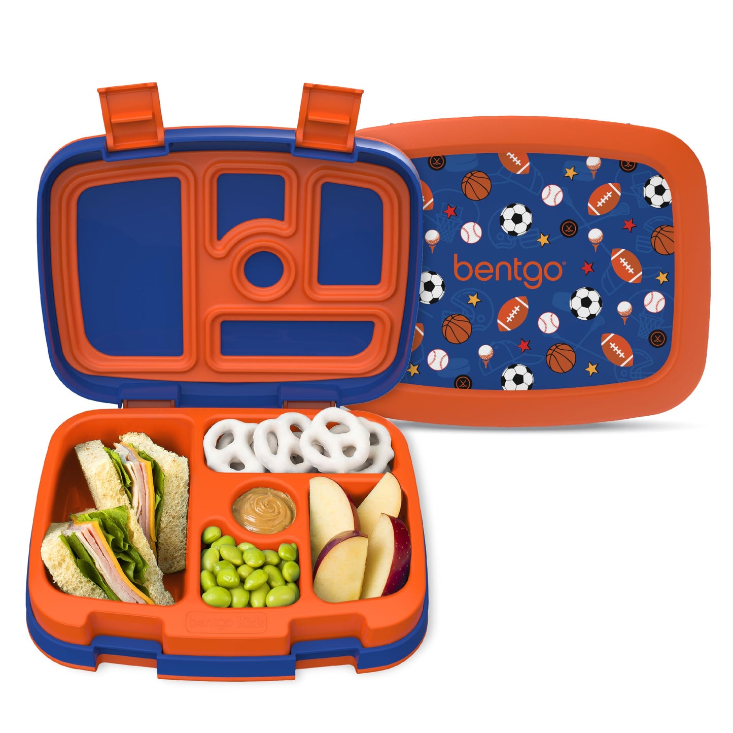 Bentgo Kids Prints Leak-Proof, 5-Compartment Bento-Style Kids Lunch Box - Ideal Portion Sizes for Ages 3-7, Durable, Drop-Proof, Dishwasher Safe, & Made with BPA-Free Materials (Puppy Love)