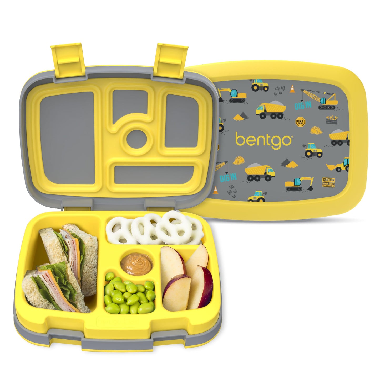 Bentgo Kids Prints Leak-Proof, 5-Compartment Bento-Style Kids Lunch Box - Ideal Portion Sizes for Ages 3-7, Durable, Drop-Proof, Dishwasher Safe, & Made with BPA-Free Materials (Puppy Love)