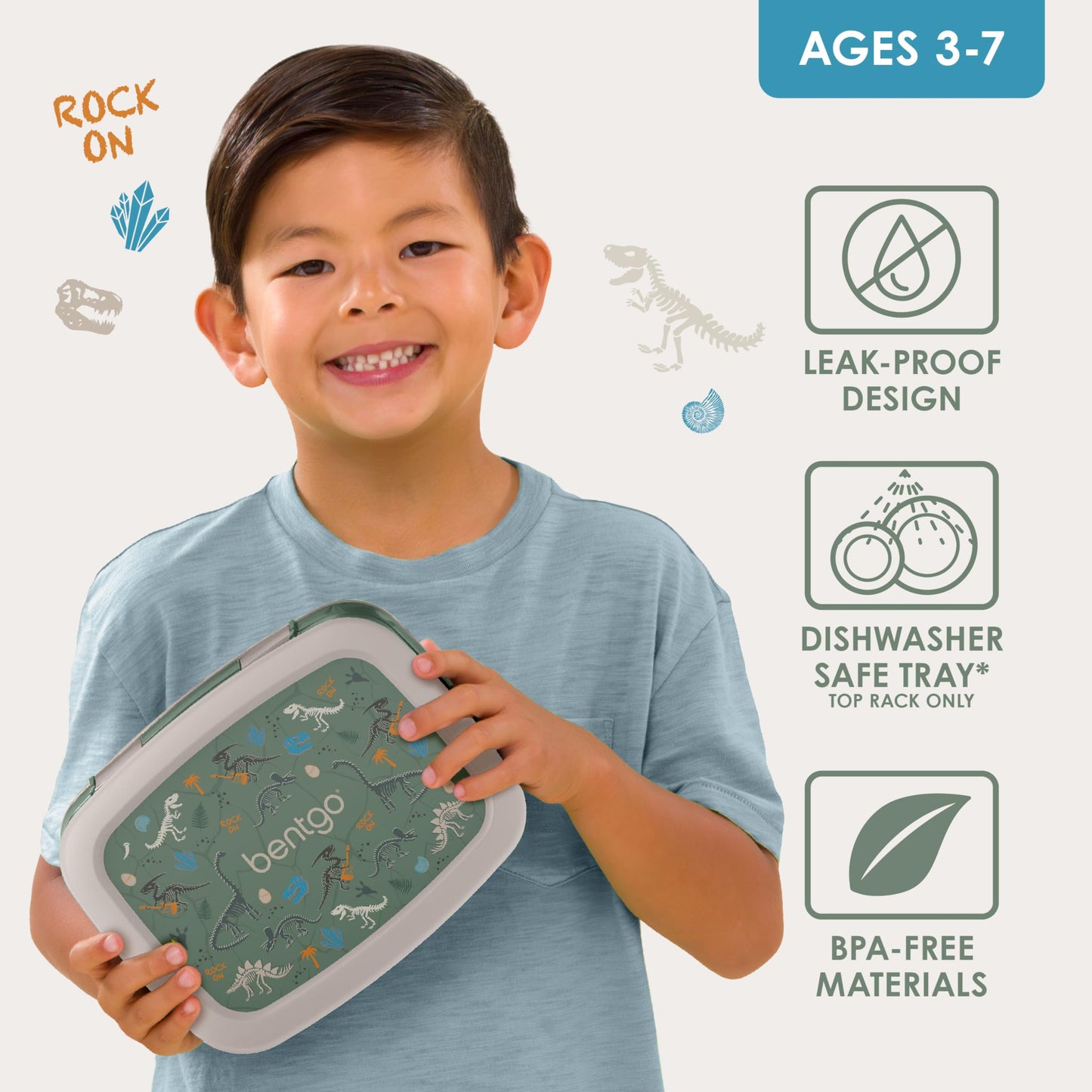 Bentgo Kids Prints Leak-Proof, 5-Compartment Bento-Style Kids Lunch Box - Ideal Portion Sizes for Ages 3-7, Durable, Drop-Proof, Dishwasher Safe, & Made with BPA-Free Materials (Puppy Love)