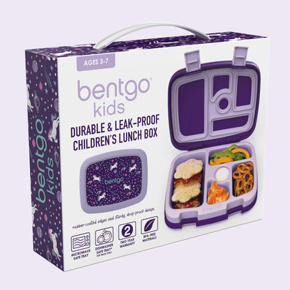 Bentgo Kids Prints Leak-Proof, 5-Compartment Bento-Style Kids Lunch Box - Ideal Portion Sizes for Ages 3-7, Durable, Drop-Proof, Dishwasher Safe, & Made with BPA-Free Materials (Puppy Love)