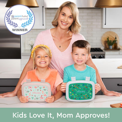 Bentgo Kids Prints Leak-Proof, 5-Compartment Bento-Style Kids Lunch Box - Ideal Portion Sizes for Ages 3-7, Durable, Drop-Proof, Dishwasher Safe, & Made with BPA-Free Materials (Puppy Love)