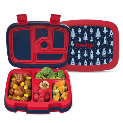 Bentgo Kids Prints Leak-Proof, 5-Compartment Bento-Style Kids Lunch Box - Ideal Portion Sizes for Ages 3-7, Durable, Drop-Proof, Dishwasher Safe, & Made with BPA-Free Materials (Puppy Love)