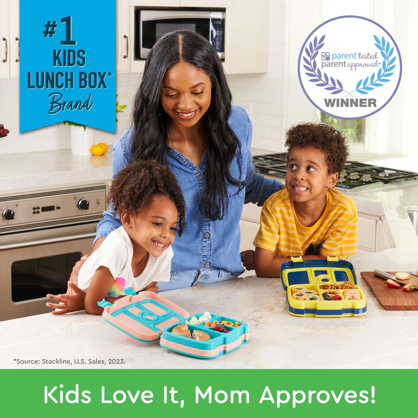 Bentgo Kids Prints Leak-Proof, 5-Compartment Bento-Style Kids Lunch Box - Ideal Portion Sizes for Ages 3-7, Durable, Drop-Proof, Dishwasher Safe, & Made with BPA-Free Materials (Puppy Love)