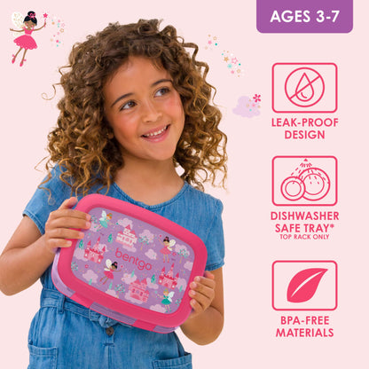 Bentgo Kids Prints Leak-Proof, 5-Compartment Bento-Style Kids Lunch Box - Ideal Portion Sizes for Ages 3-7, Durable, Drop-Proof, Dishwasher Safe, & Made with BPA-Free Materials (Puppy Love)