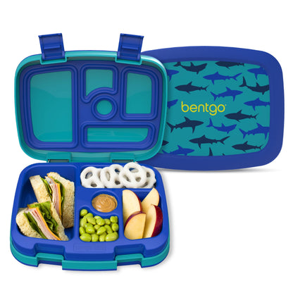 Bentgo Kids Prints Leak-Proof, 5-Compartment Bento-Style Kids Lunch Box - Ideal Portion Sizes for Ages 3-7, Durable, Drop-Proof, Dishwasher Safe, & Made with BPA-Free Materials (Puppy Love)