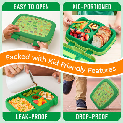 Bentgo Kids Prints Leak-Proof, 5-Compartment Bento-Style Kids Lunch Box - Ideal Portion Sizes for Ages 3-7, Durable, Drop-Proof, Dishwasher Safe, & Made with BPA-Free Materials (Puppy Love)