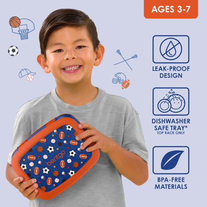 Bentgo Kids Prints Leak-Proof, 5-Compartment Bento-Style Kids Lunch Box - Ideal Portion Sizes for Ages 3-7, Durable, Drop-Proof, Dishwasher Safe, & Made with BPA-Free Materials (Puppy Love)