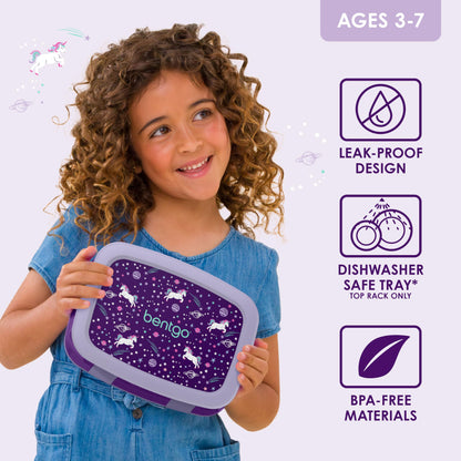 Bentgo Kids Prints Leak-Proof, 5-Compartment Bento-Style Kids Lunch Box - Ideal Portion Sizes for Ages 3-7, Durable, Drop-Proof, Dishwasher Safe, & Made with BPA-Free Materials (Puppy Love)