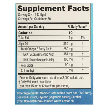 Iwi - Supp Alge Epa/dha Omega3 - Ea De 1-30 Sgel