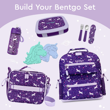 Bentgo Kids Prints Leak-Proof, 5-Compartment Bento-Style Kids Lunch Box - Ideal Portion Sizes for Ages 3-7, Durable, Drop-Proof, Dishwasher Safe, & Made with BPA-Free Materials (Puppy Love)