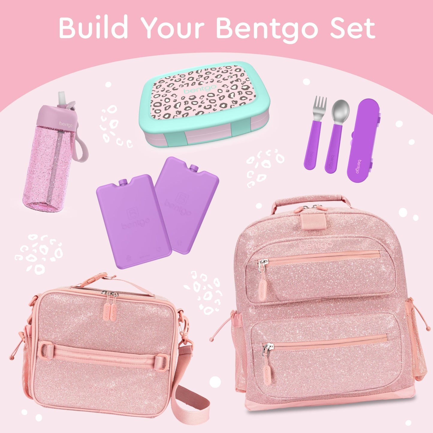 Bentgo Kids Prints Leak-Proof, 5-Compartment Bento-Style Kids Lunch Box - Ideal Portion Sizes for Ages 3-7, Durable, Drop-Proof, Dishwasher Safe, & Made with BPA-Free Materials (Puppy Love)