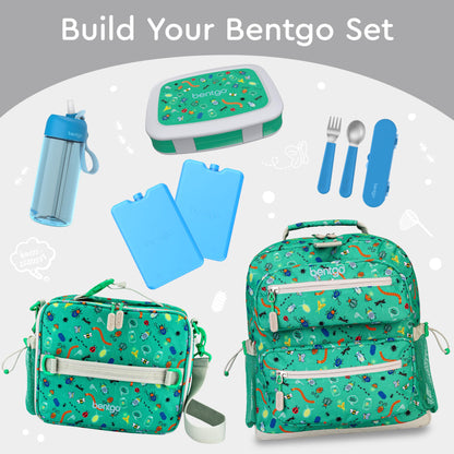 Bentgo Kids Prints Leak-Proof, 5-Compartment Bento-Style Kids Lunch Box - Ideal Portion Sizes for Ages 3-7, Durable, Drop-Proof, Dishwasher Safe, & Made with BPA-Free Materials (Puppy Love)