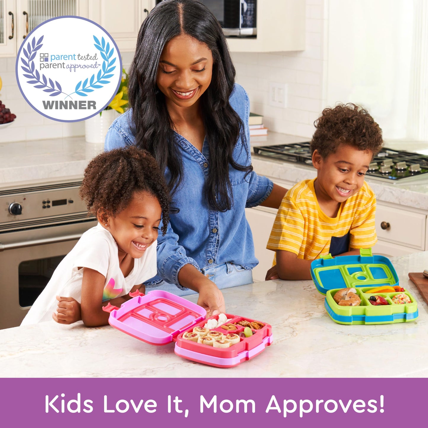 Bentgo Kids Prints Leak-Proof, 5-Compartment Bento-Style Kids Lunch Box - Ideal Portion Sizes for Ages 3-7, Durable, Drop-Proof, Dishwasher Safe, & Made with BPA-Free Materials (Puppy Love)