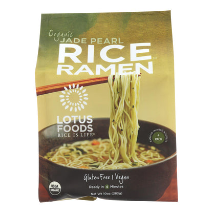 Lotus Foods Ramen - Organic - Jade Pearl Rice - 4 Ramen Cakes - 10 Oz - Case Of 6