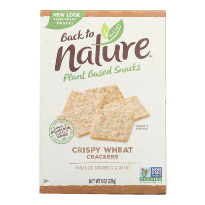 Back To Nature Crispy Crackers - Wheat - Case Of 6 - 8 Oz.