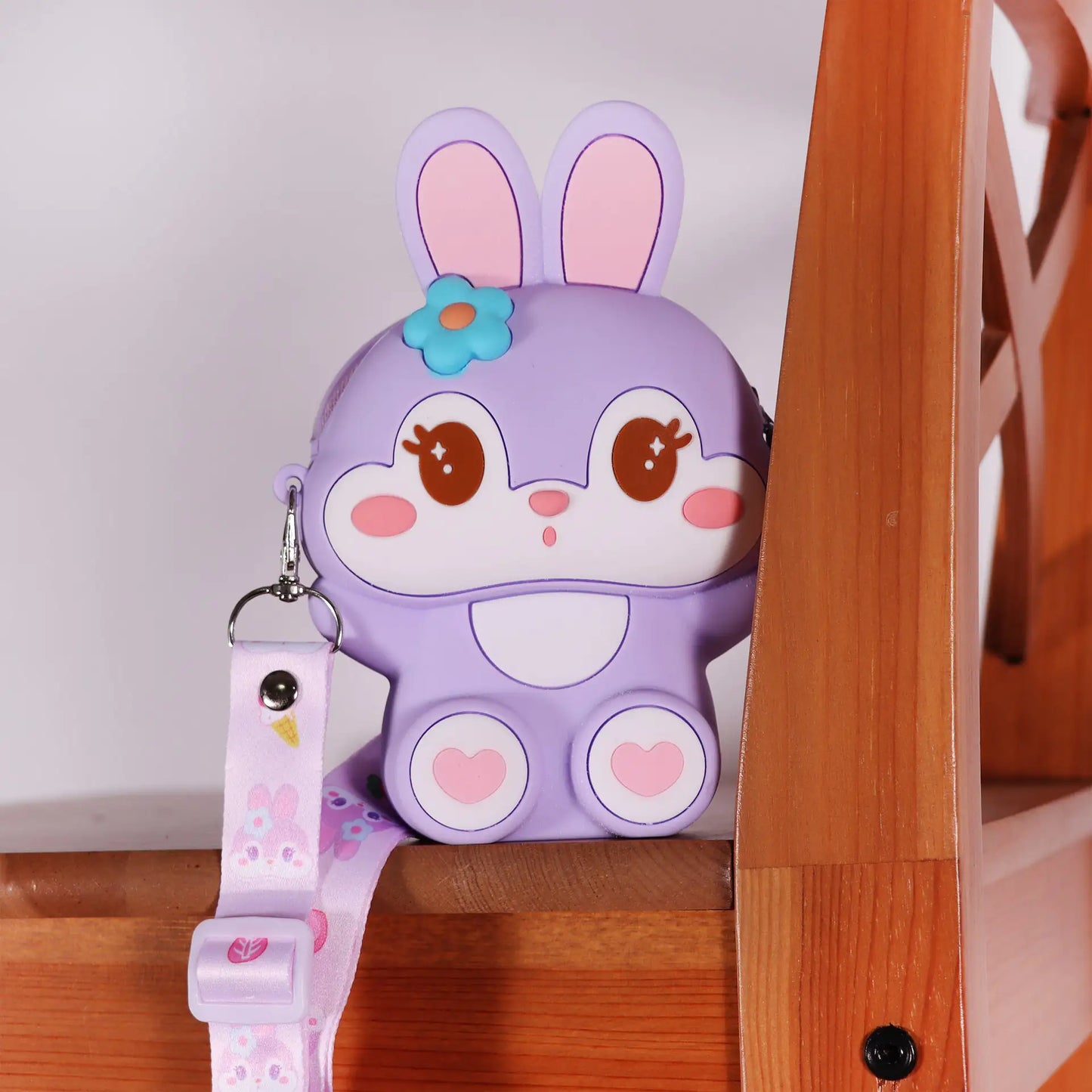 Ogi Mogi Toys Purple Bunny Colorful Round Shoulder Bag