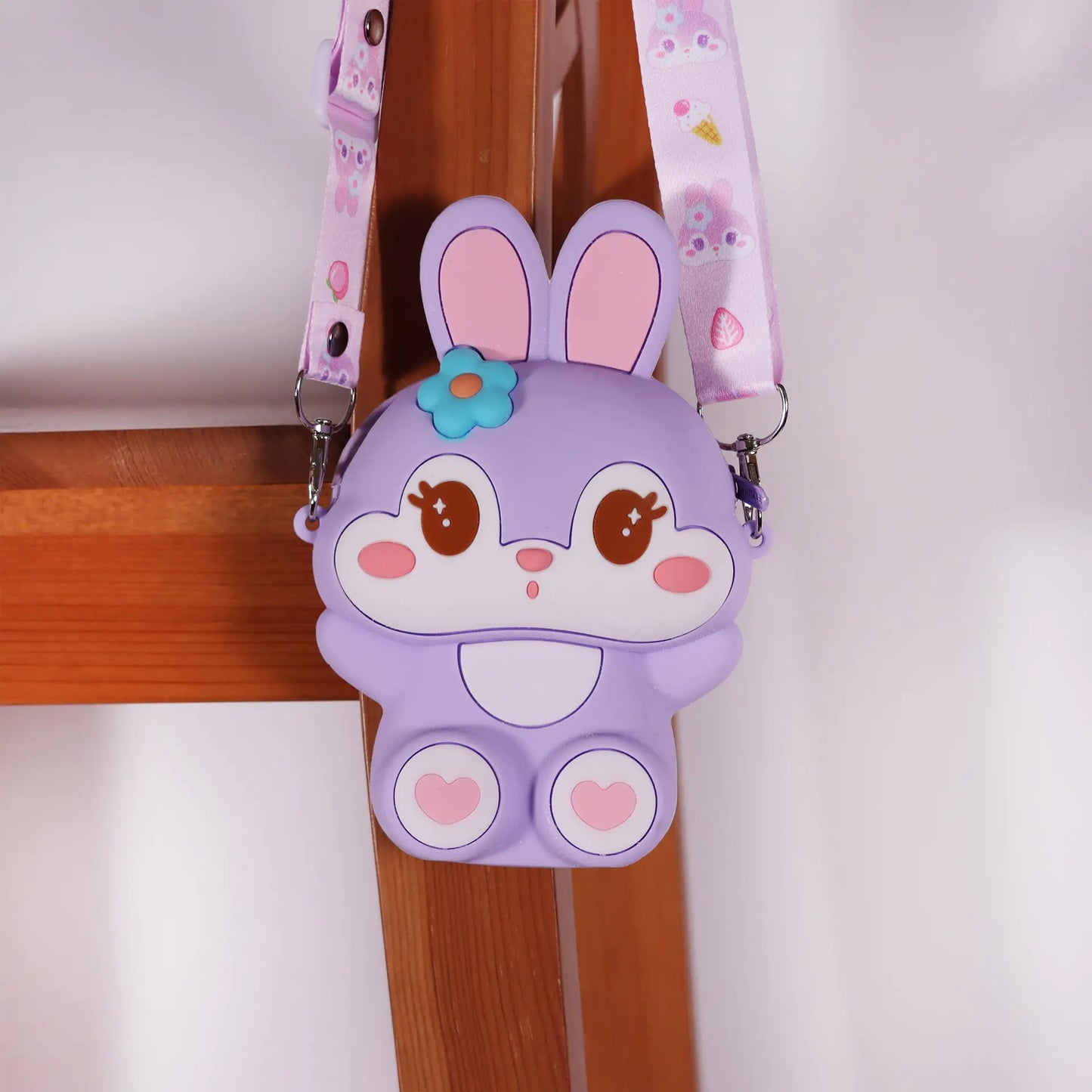 Ogi Mogi Toys Purple Bunny Colorful Round Shoulder Bag