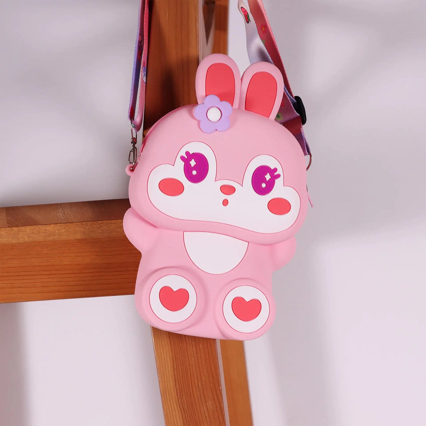 Ogi Mogi Toys Silicone Pink Bunny Shoulder Bag