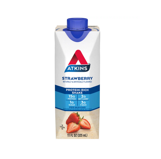 Atkins 15g Keto Protein Shake, Strawberry 11 fl. oz.,15 pk.