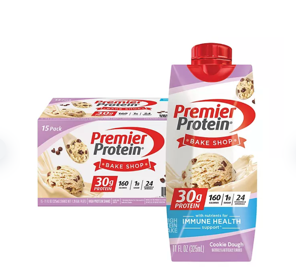 Premier Protein 30g 奶昔曲奇面团，11 盎司，15 包。