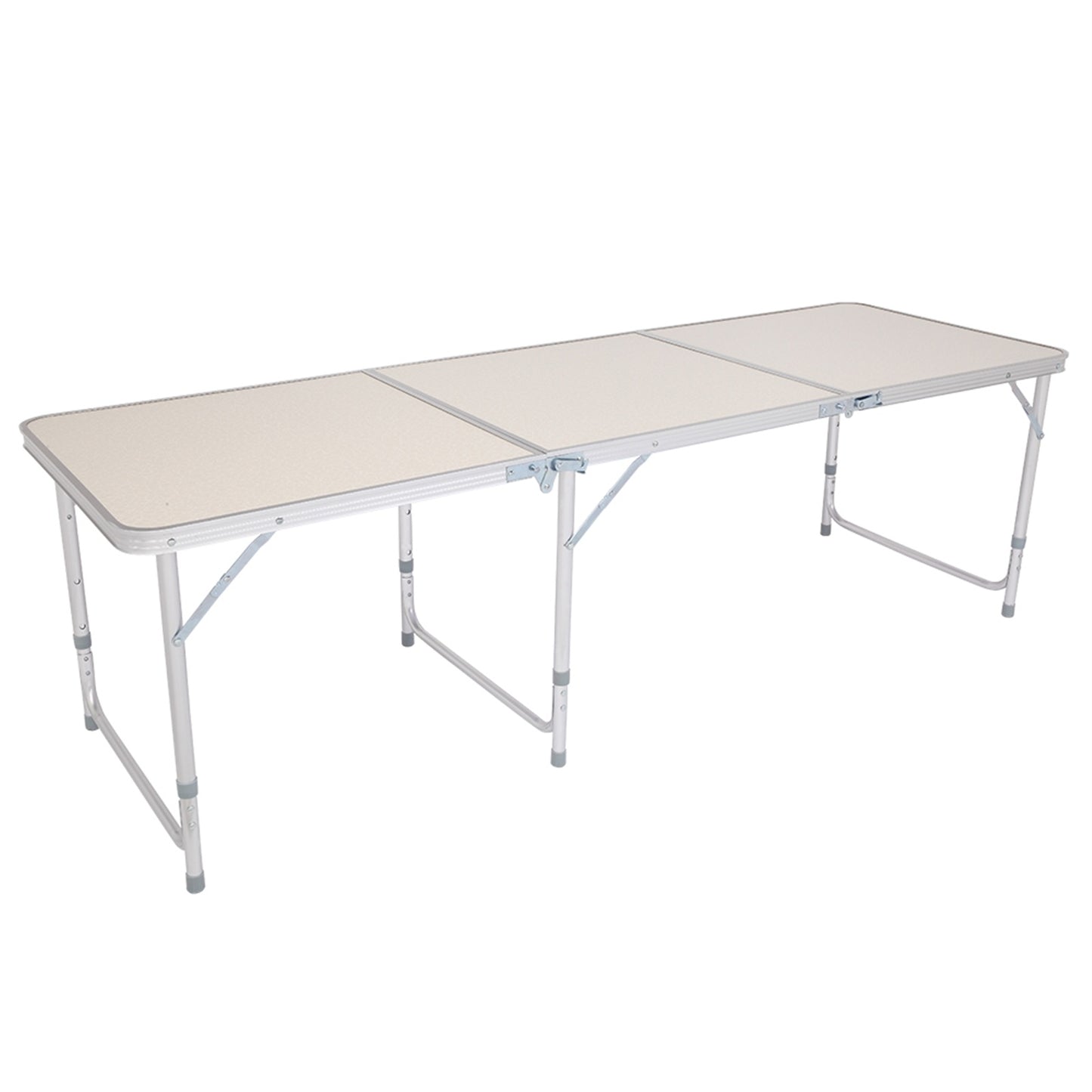 Stock en EE. UU., uso doméstico, mesa plegable portátil de aleación de aluminio, blanco, pícnic al aire libre, Camping, comedor, fiesta, interior RT