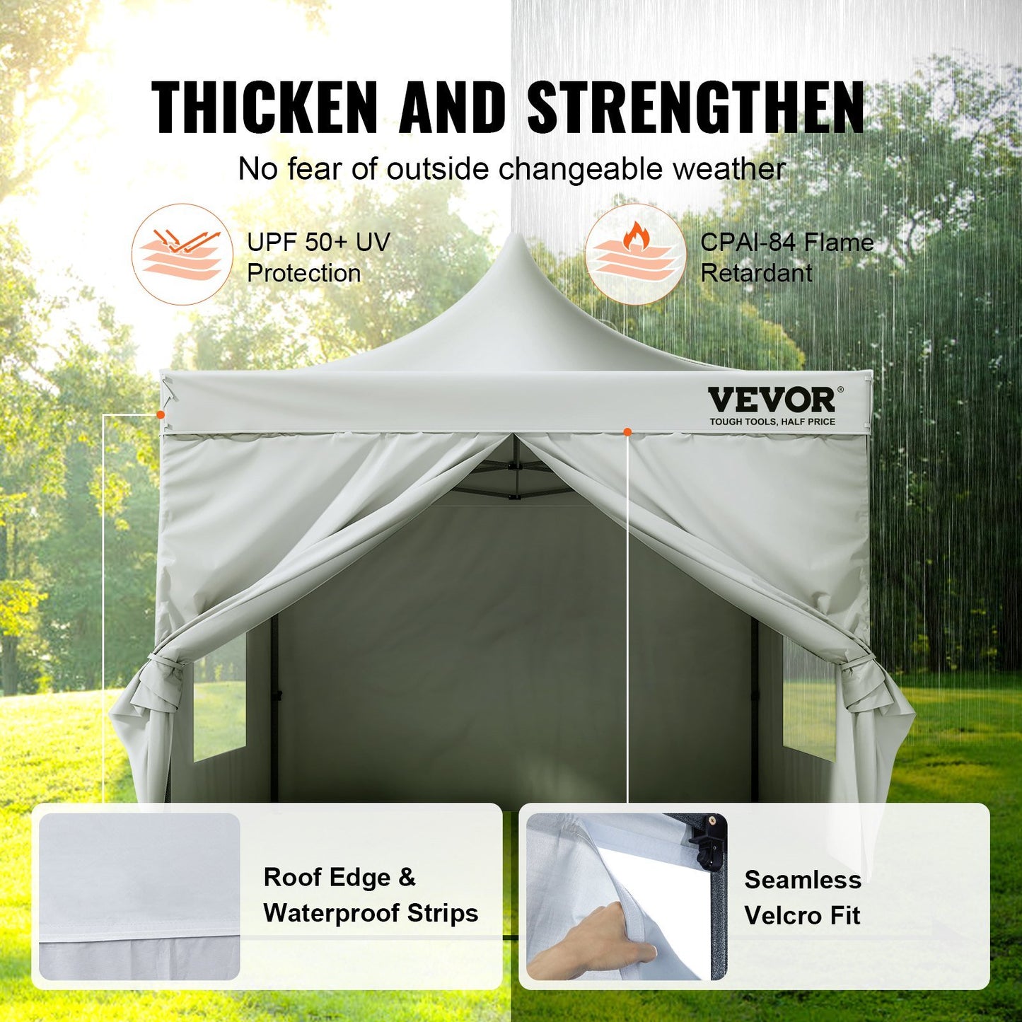 VEVOR 10x10 FT Pop up Canopy with Removable Sidewalls