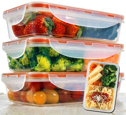 Bento Lunch Box 3pcs set 24oz Meal Prep Containers