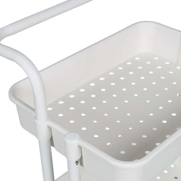 3 Tier Rolling Craft Cart with Handle, White