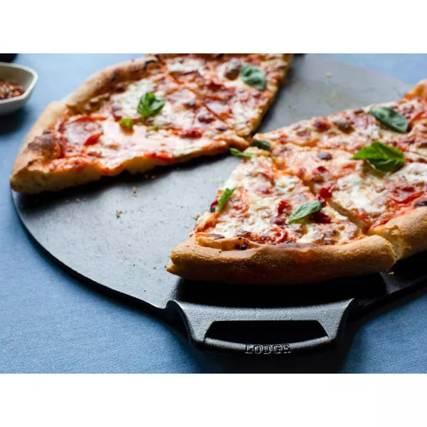 14" Cast Iron Pizza Pan Black