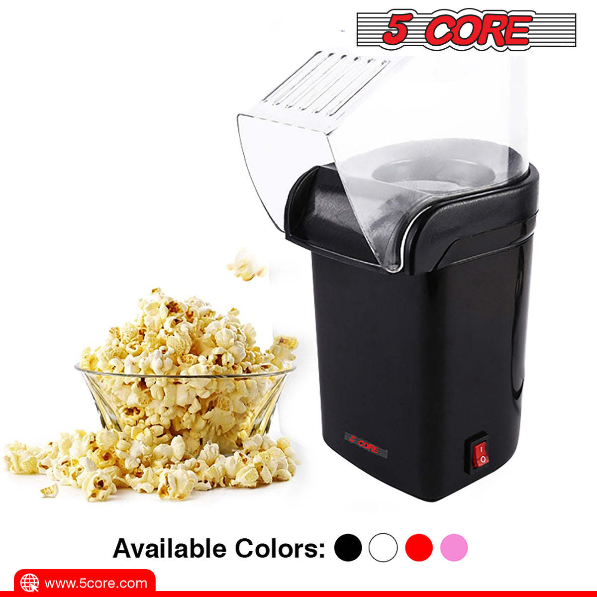 5 Core Hot Air Popcorn Popper Machine