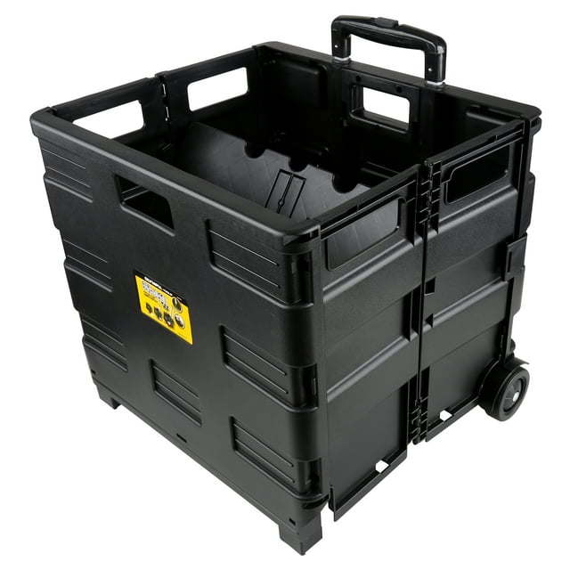 85-010 Grand Pack-N-Roll Plastic Portable Tool Carrier Cart, Black