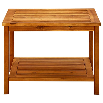 Mesa de centro 23.6"x23.6"x17.7" Madera maciza de acacia