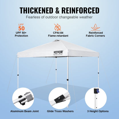 VEVOR Pop Up Canopy Tent, 10 x 10 ft