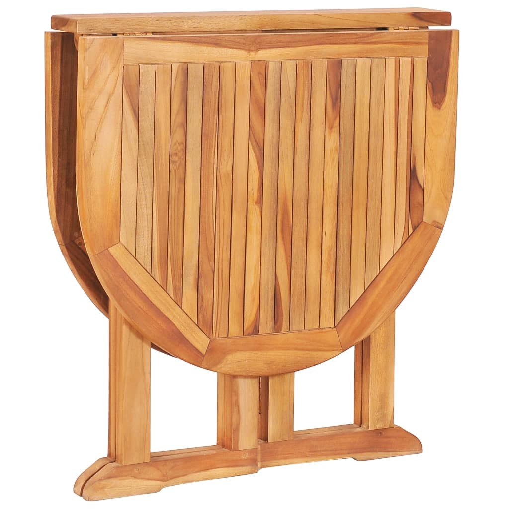 Mesa plegable de mariposa para patio, madera maciza de teca, 47,2x27,6x29,5 pulgadas