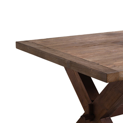 77' Trestle Dining Table for 6 People (Walnut)