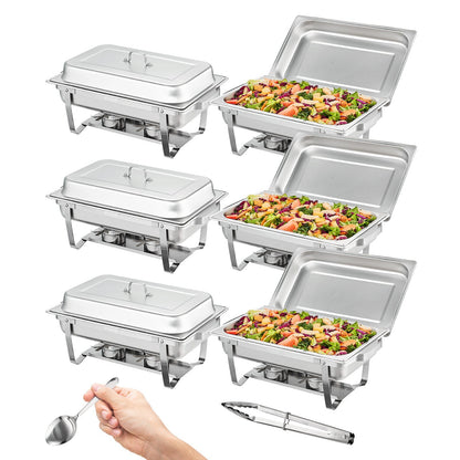 VEVOR Juego de buffet para frotar platos, 8 cuartos, paquete de 6