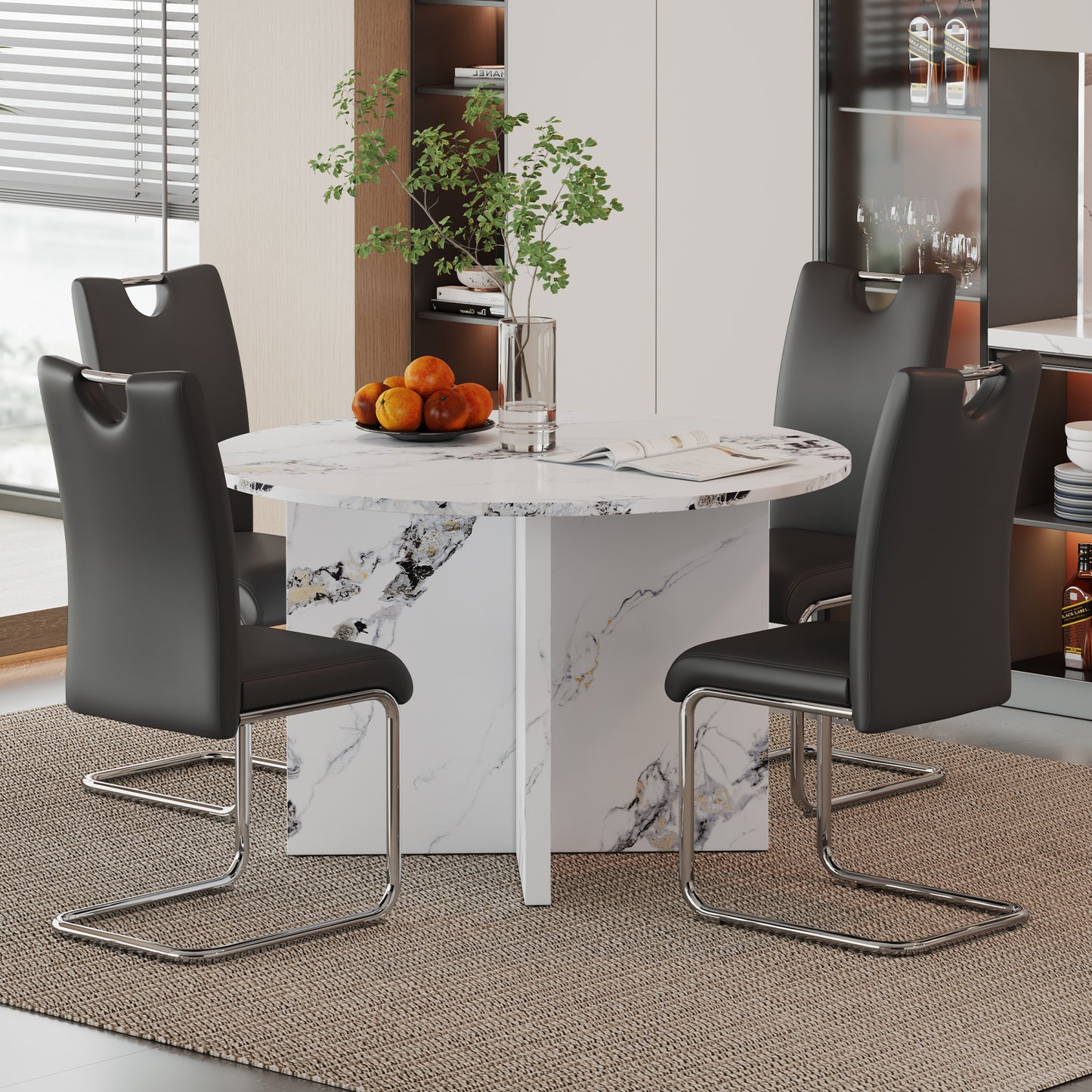 5 piece Round Dining Table Set