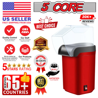 5 Core Hot Air Popcorn Popper Machine